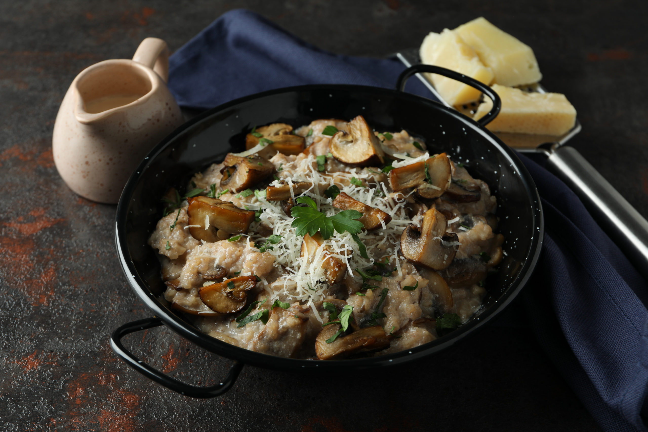 Quinotto poireaux champignons