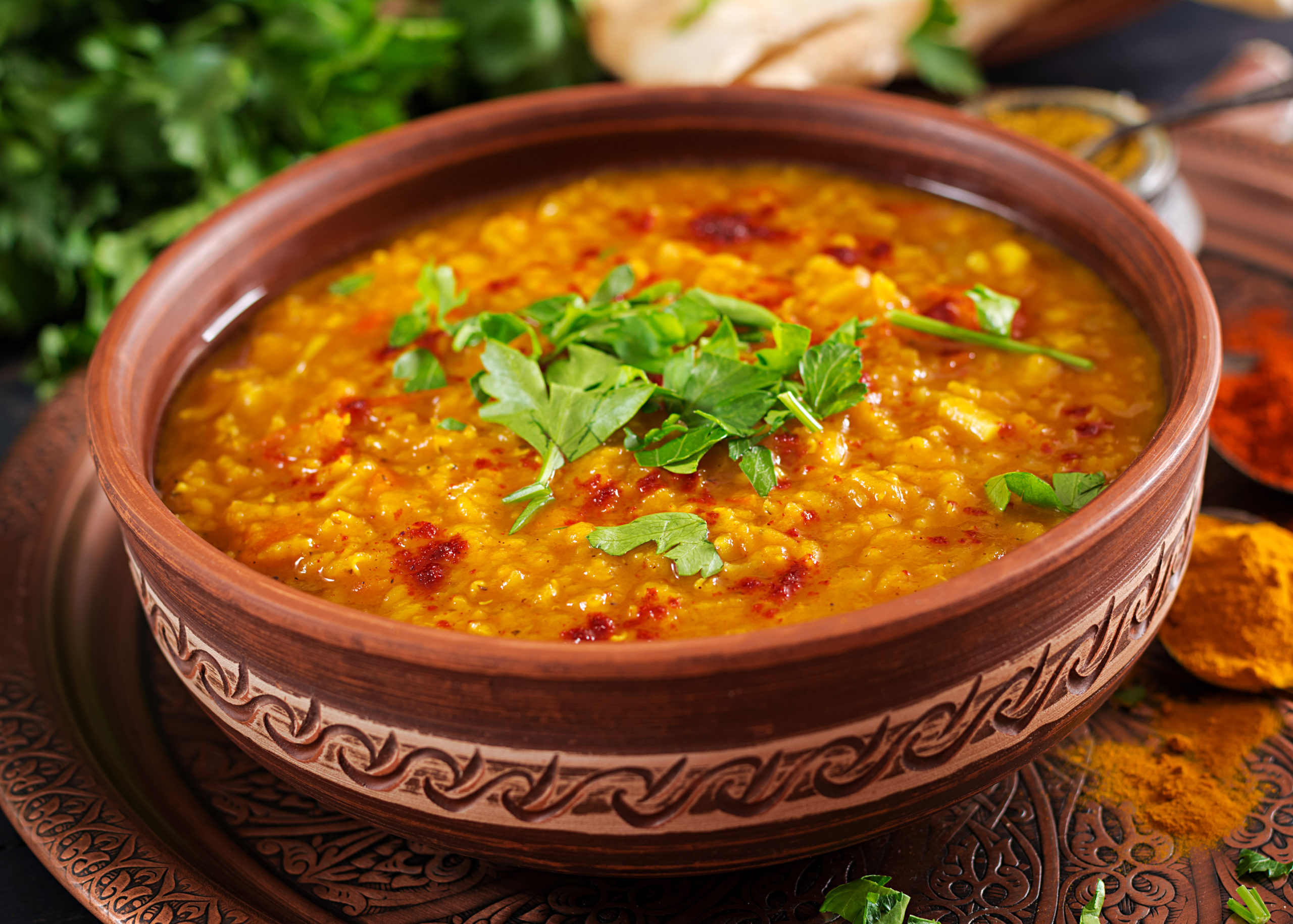 Dahl de lentilles corail